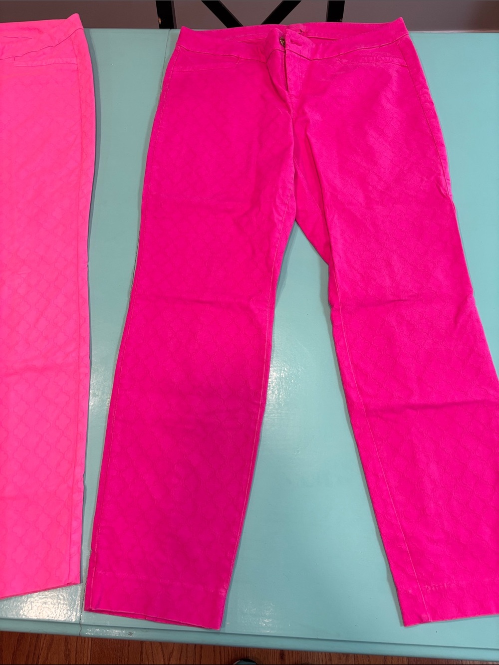 Lilly Pulitzer Kelly Pants Lot of 3 - Light Aqua, hot pink, fuchsia - Picture 7 of 10